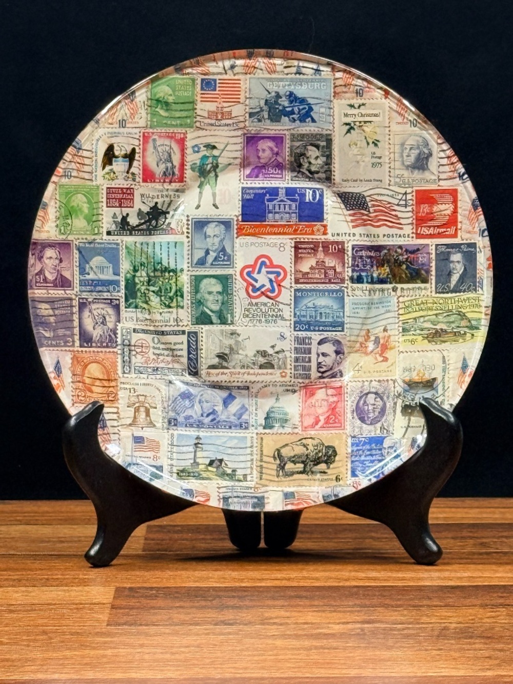 Vintage Stamps Plate